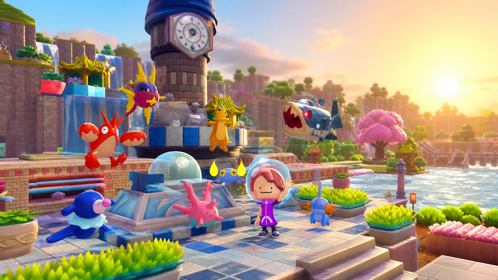 Pokémon Pokopia: Windup Inkay in Bubbly Basin